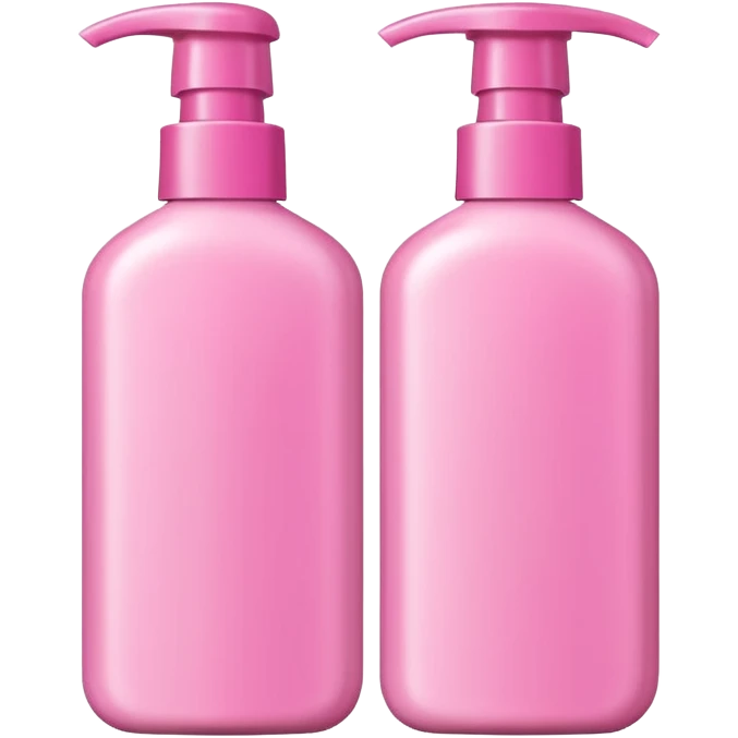 2-pack pink shampoo and conditioner bottles emoji