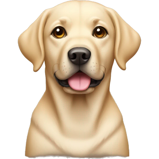 Beige Labrador chistmas emoji