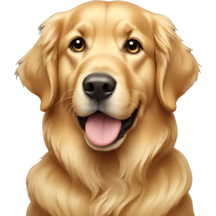 Golden retriever sitting emoji