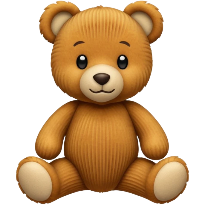 Corduroy texture teddy bear with ridges  emoji