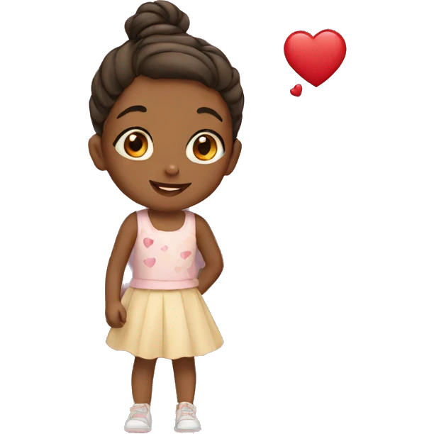 Girl expressing love emoji