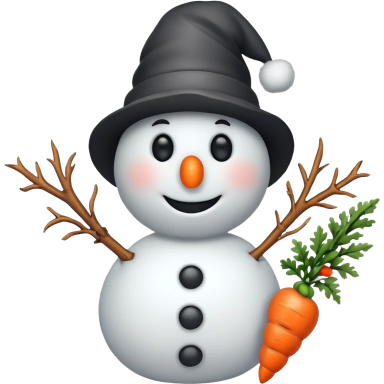 snowman wearing hat emoji