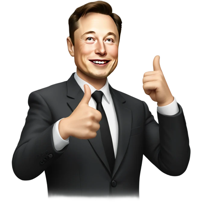 elon musk giving a thumbs up emoji
