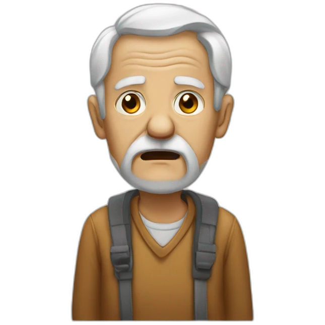 disorientated old man emoji