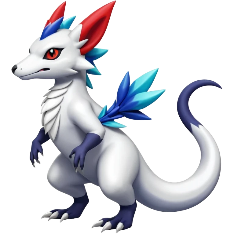 Shiny Vibrant Exotic Colorful Cool Zangoose-Salandit-Absol-fusion emoji