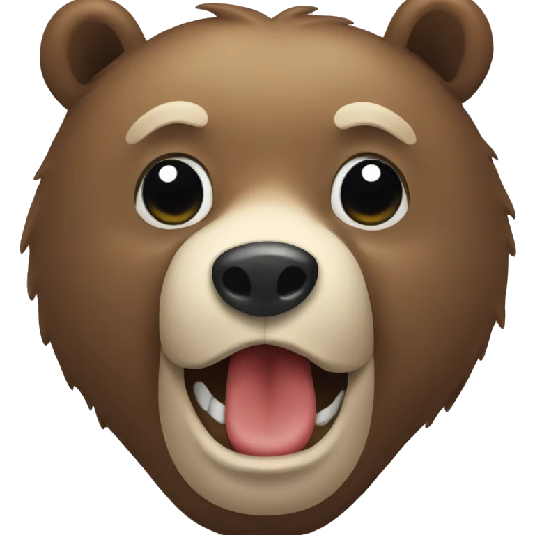 Bear giving a kiss emoji