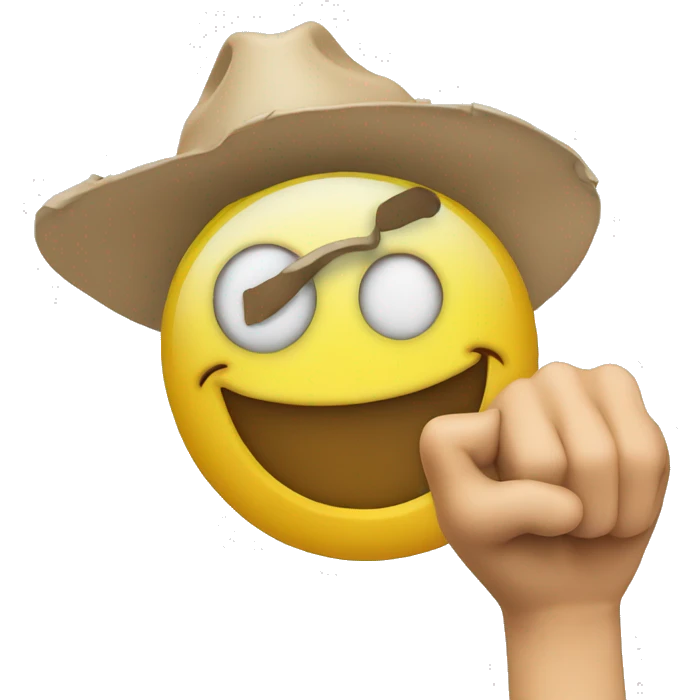 3d smiley face dooing finger guns emoji
