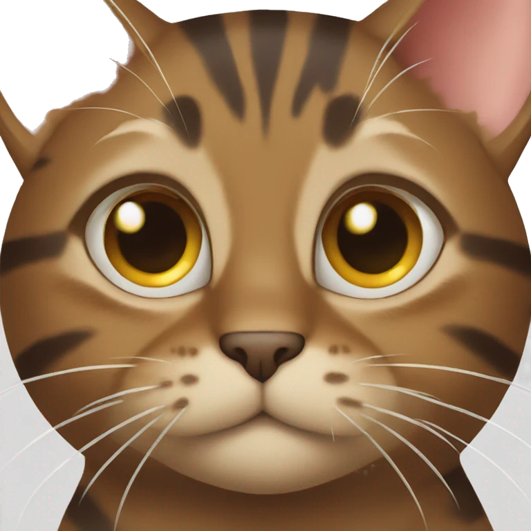 brown tabby cat emoji