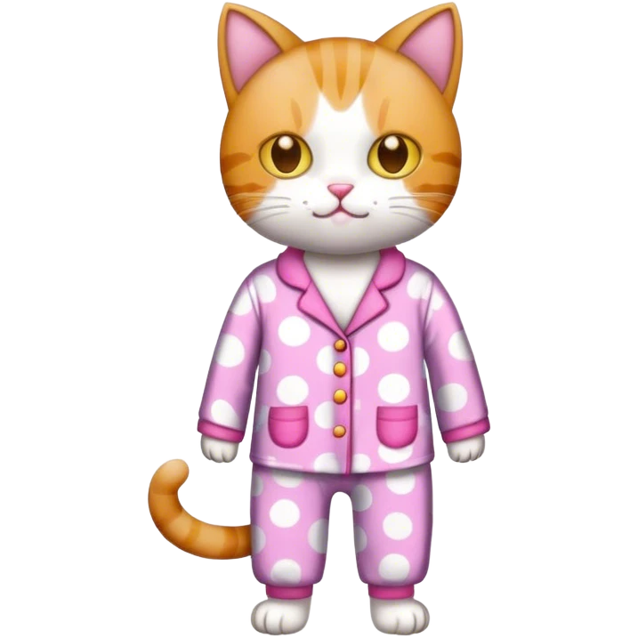Cat with pajamas emoji