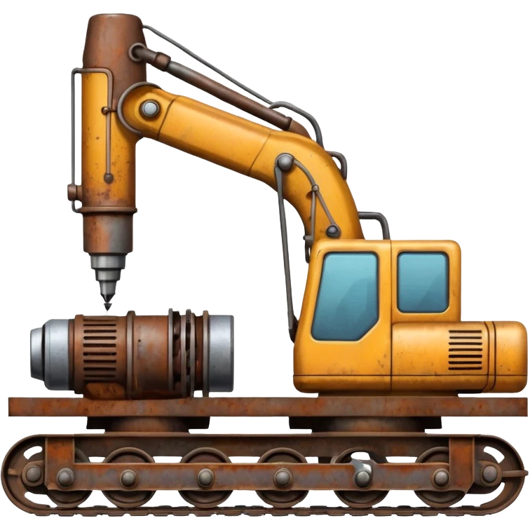 generate a drill machine on tracks emoji