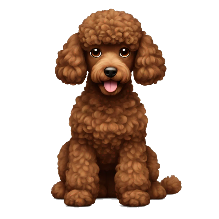 Brown poodle  emoji