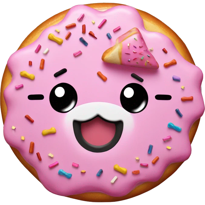 Nyan Cat Meme in a pink-sprinkled donut emoji