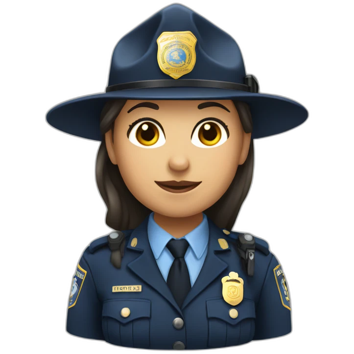 Un ratón mujer policía emoji