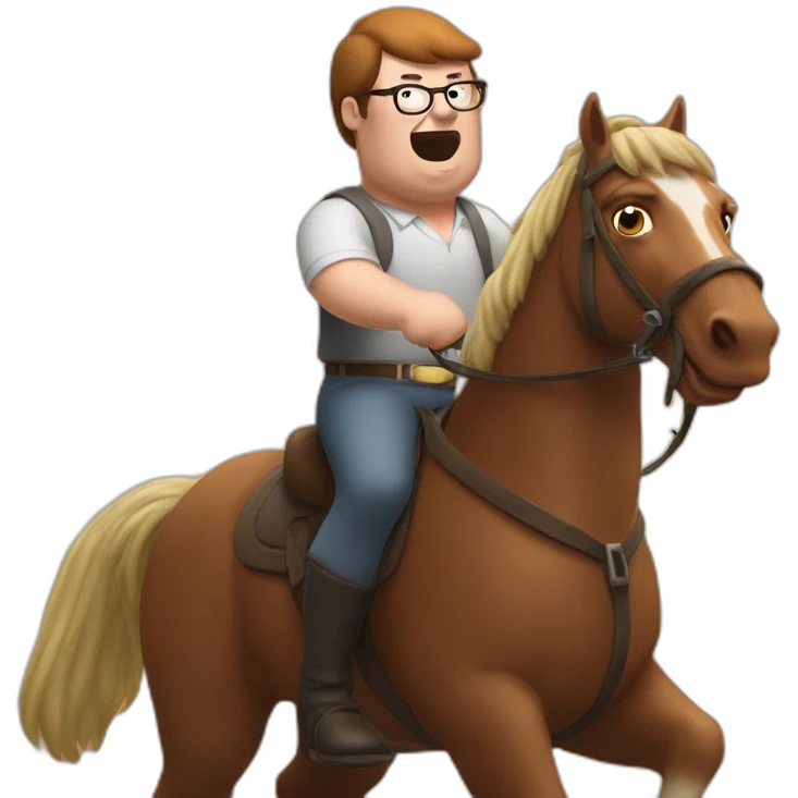 peter griffin riding a horse emoji