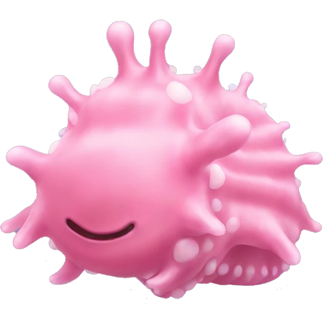 Baby pink sea slug emoji