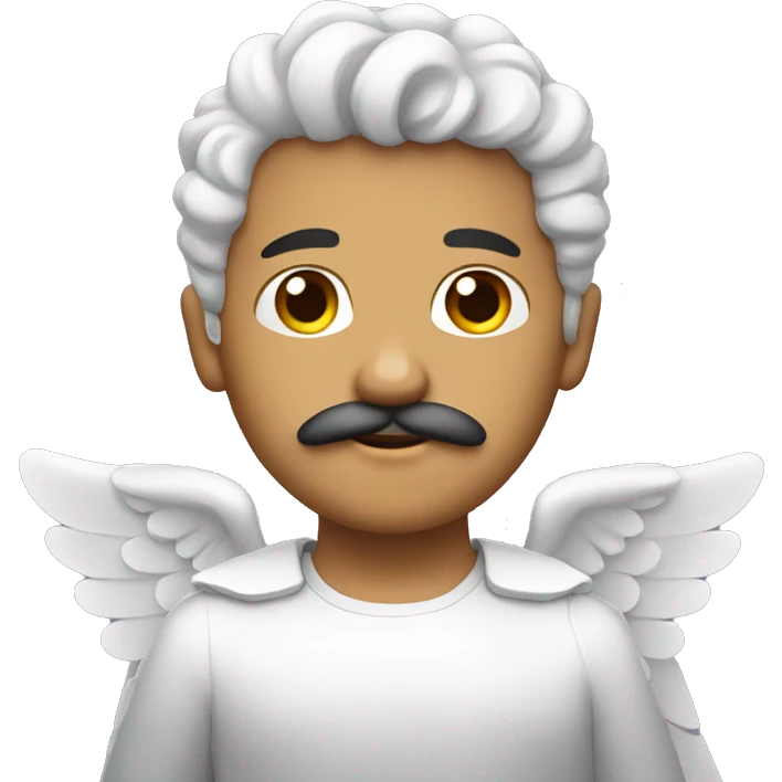 latino angel with mustache emoji