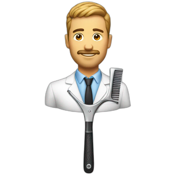man barber crutch emoji