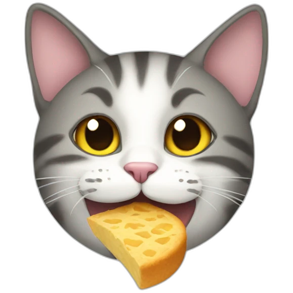 cat eating emoji