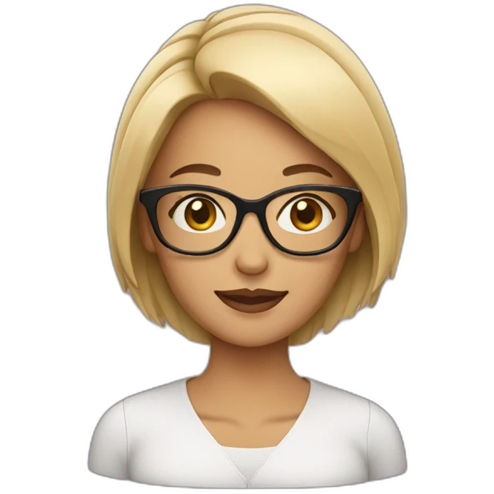 woman with glasses emoji