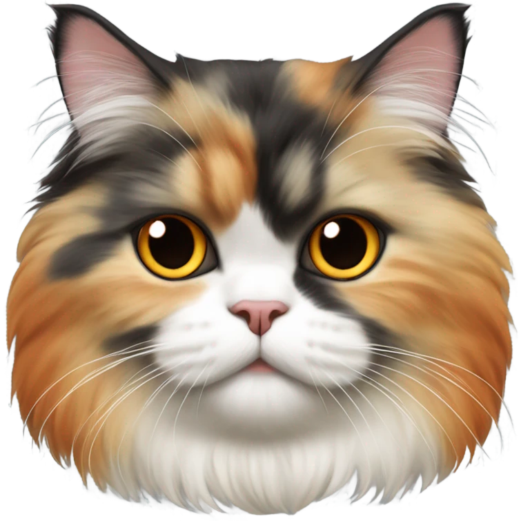 Cat tri color persian emoji