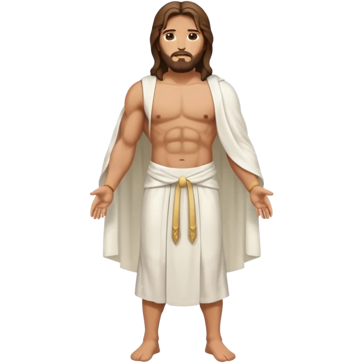 fullbody jesus christ jacked, sleeveless emoji