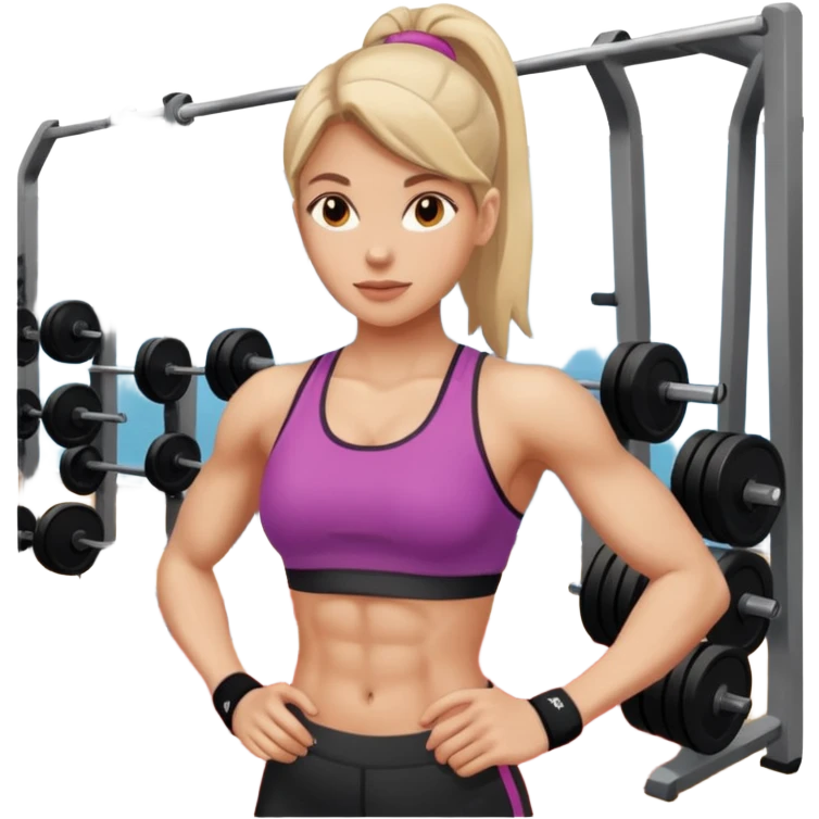 Academia treino  mulher  emoji