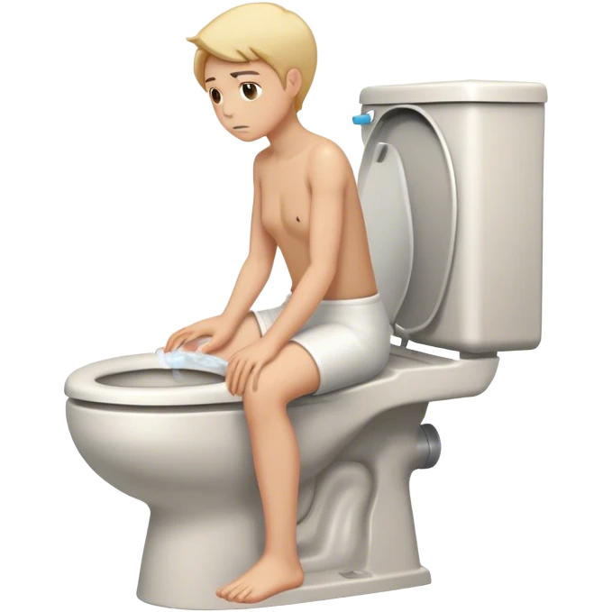Pee all over toilet emoji