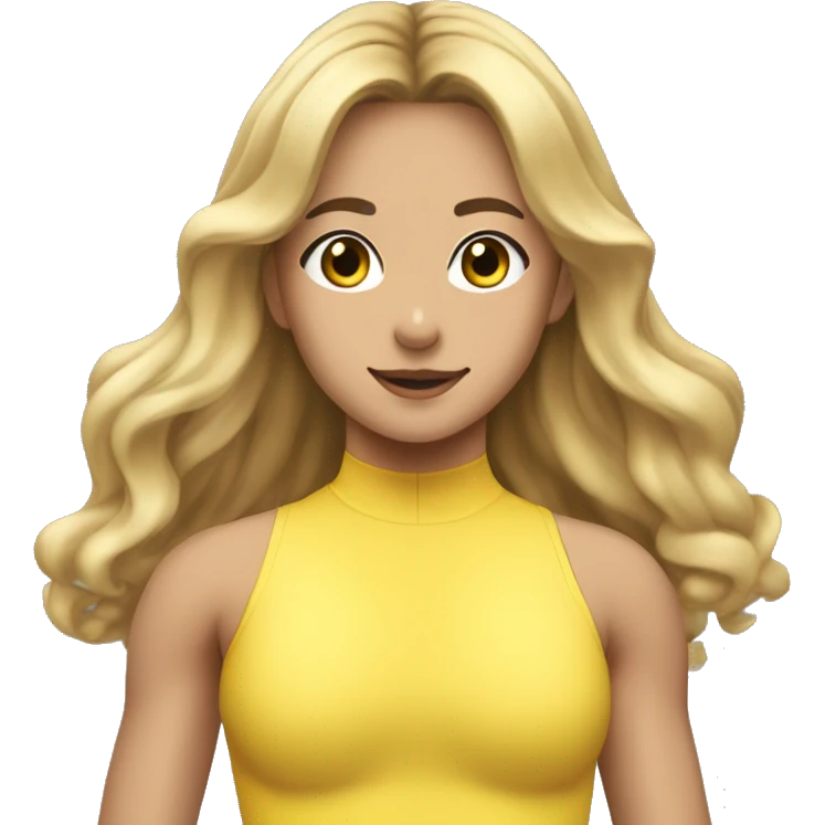 Taiga aisaka in yellow leotard  emoji