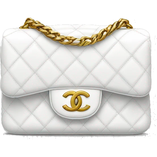 White Chanel purse emoji