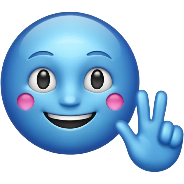 brillent move emoji in blue colour  emoji