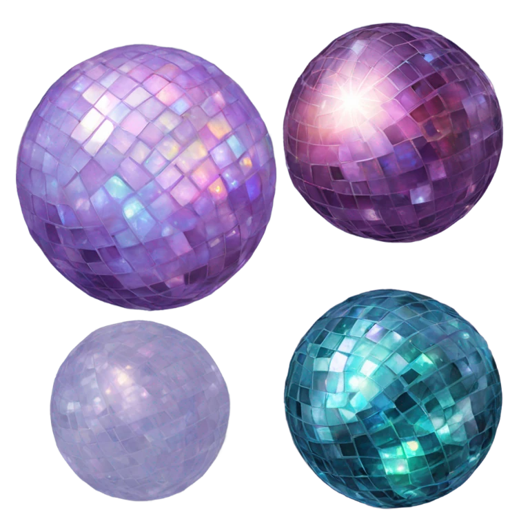 Opal gemstone disco ball emoji