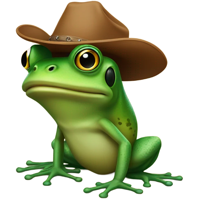 Frog wearing a cowboy hat  emoji