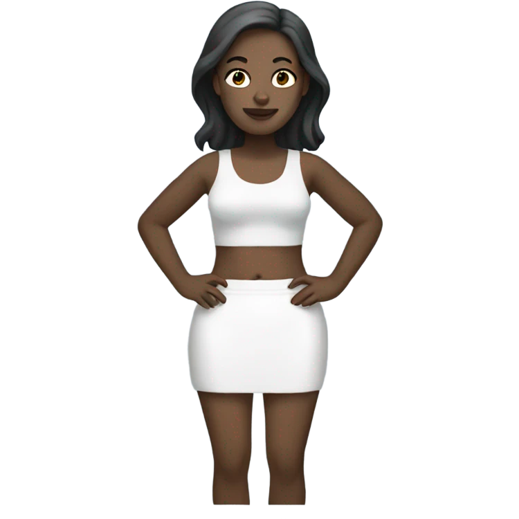 full body of a women with white skin  emoji