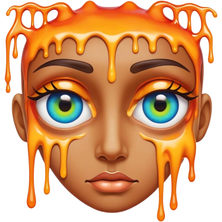 melted surreal colorful eye emoji