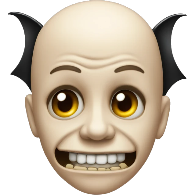 Emoji feiert mit Fledermaus, Totenkopf  emoji