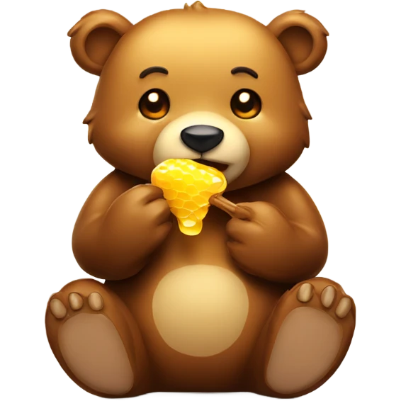 Bear eating honey emoji