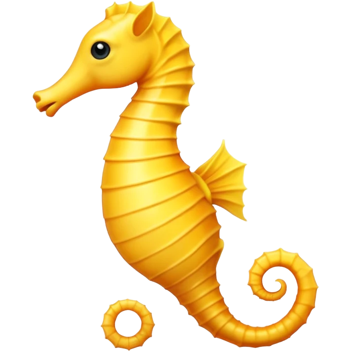 Yellow seahorse horse emoji