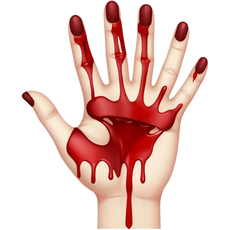 bloody hand emoji