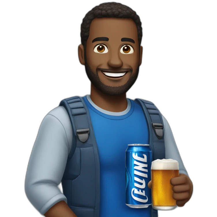 man with bud light emoji
