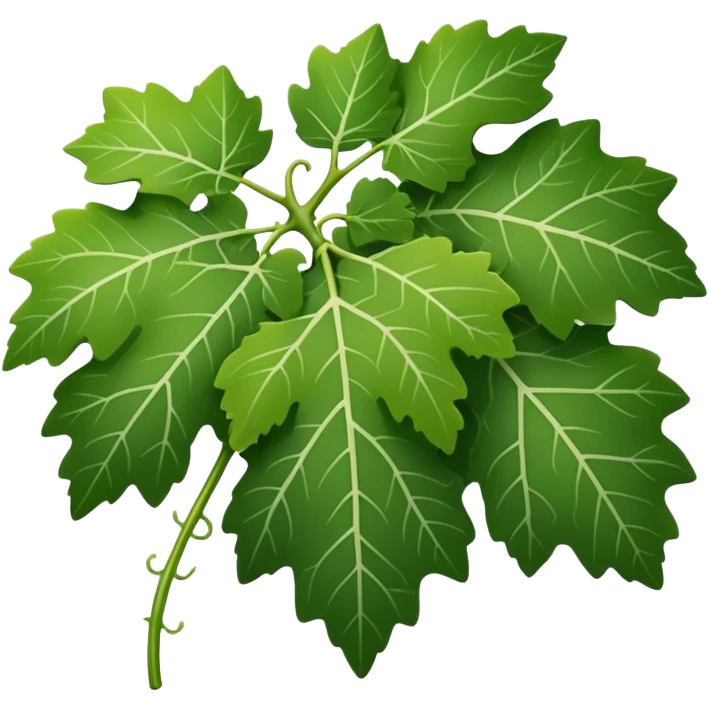 grape leaf with simple and clear lines emoji