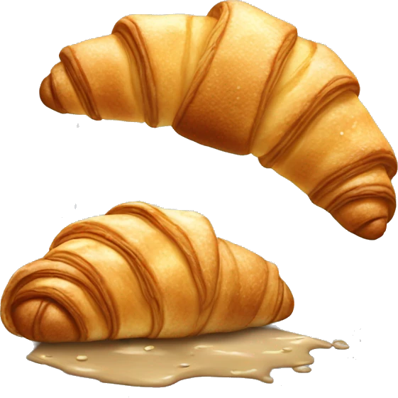 Croissant coffee rain emoji