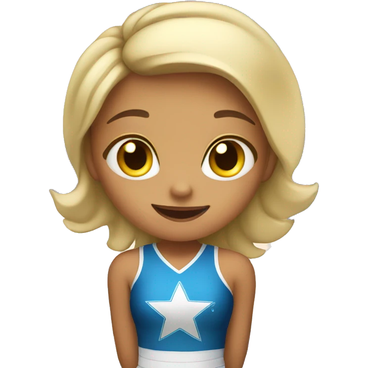 Girl doing all star cheer emoji