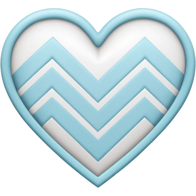 white heart with a chevron pattern emoji