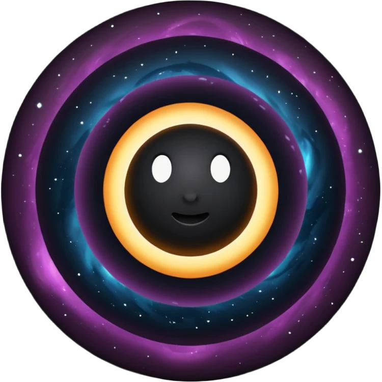 An image of a black whole emoji
