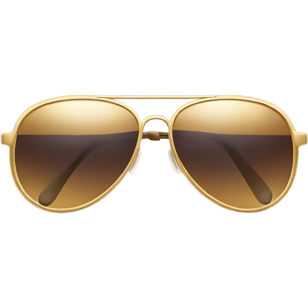 aviator sunglasses with gold frames emoji