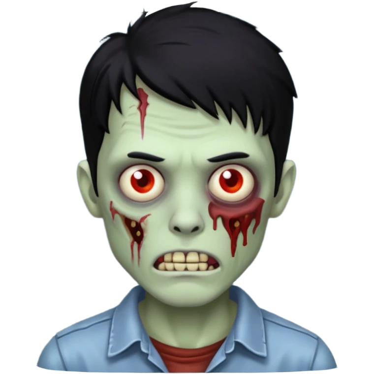 Zombie masculino com cabelo preto  emoji