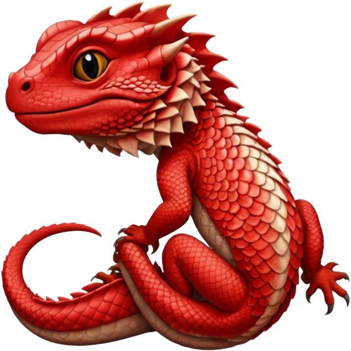 Red Pogona emoji