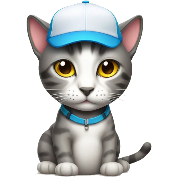  CAT WITH A CAP with a human body wear summer clothes emoji