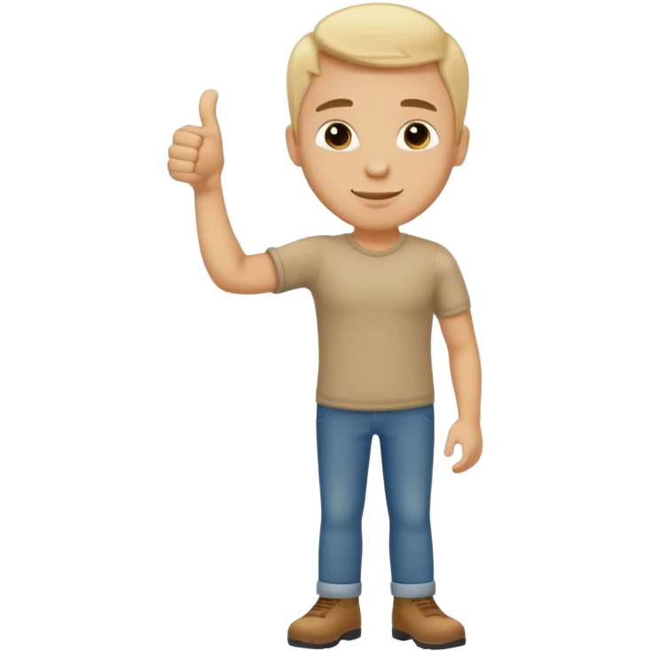 ligth man giving thumbs up full body emoji