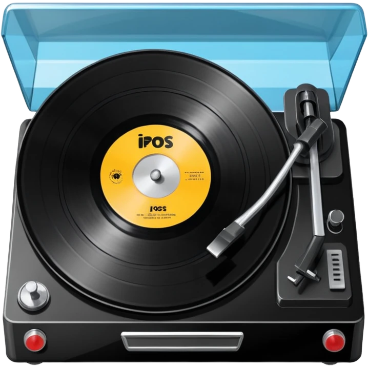 A hi-fi record player spinning emoji